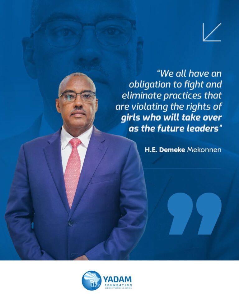 As H.E. Demeke Mekonnen stated at the 2015 National Girl Summit, we all share a profound obligation to eliminate any practices that hold them back. 788528486_122193180932661541_7318557246956908598_n